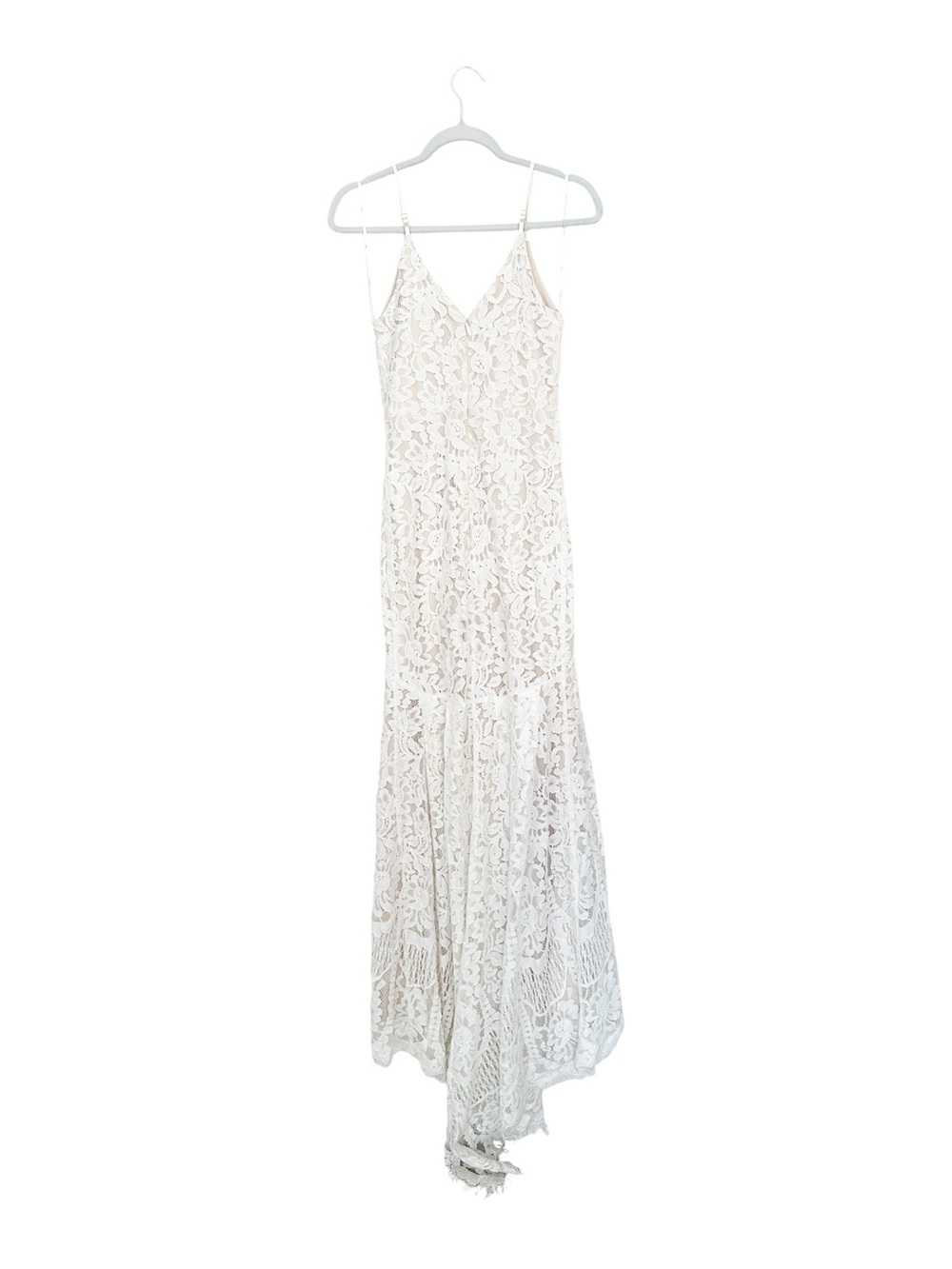 Lulus Flynn White Lace Maxi Dress Bridal Wedding Formal Size Small EUC - Picture 4 of 12